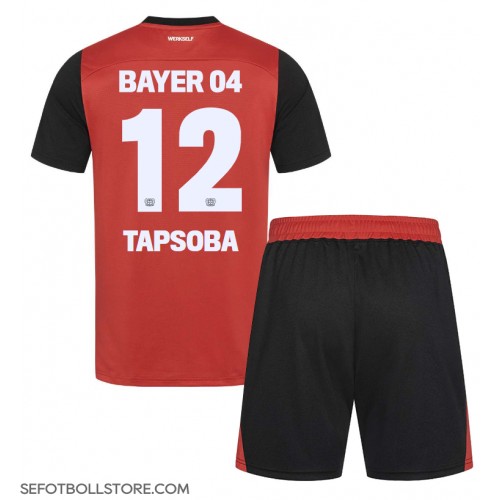 Bayer Leverkusen Edmond Tapsoba #12 Replika babykläder Hemmaställ Barn 2024-25 Kortärmad (+ korta byxor)